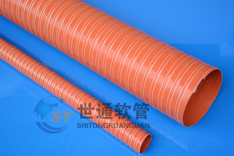 ST00385-300℃软管,耐高温软管，耐高温热风管,红色矽胶风管