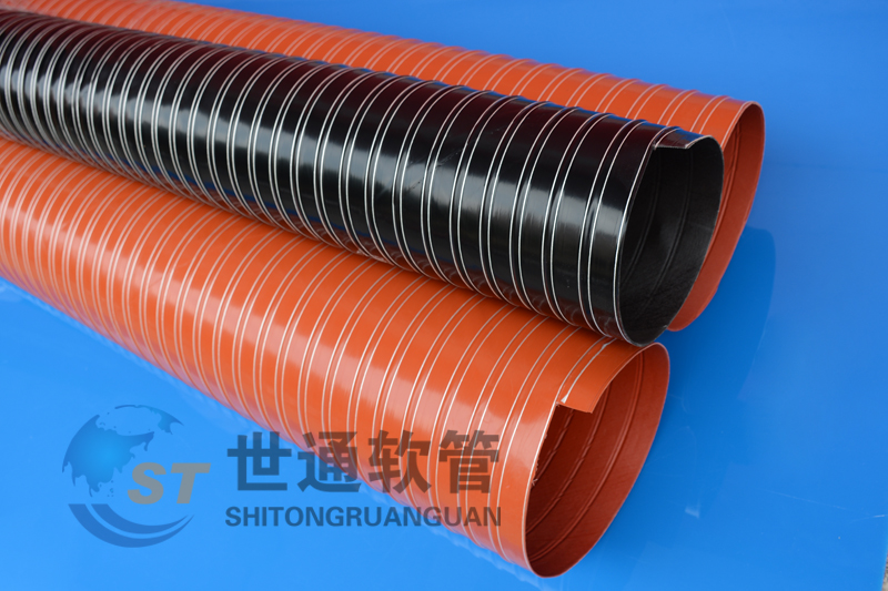 ST00385-300℃软管,耐高温软管，耐高温热风管,红色矽胶风管