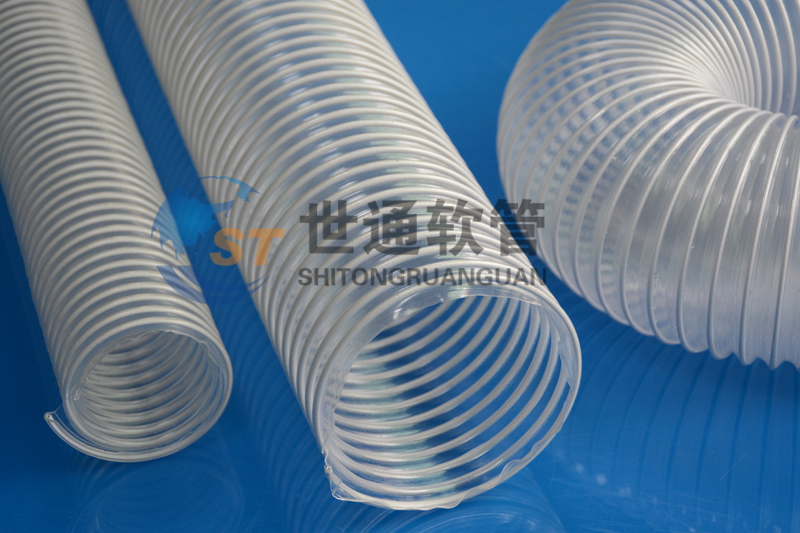 ST00587软管,物料输送管,螺旋管,工业吸尘管,PVC塑筋软管,透明伸缩管